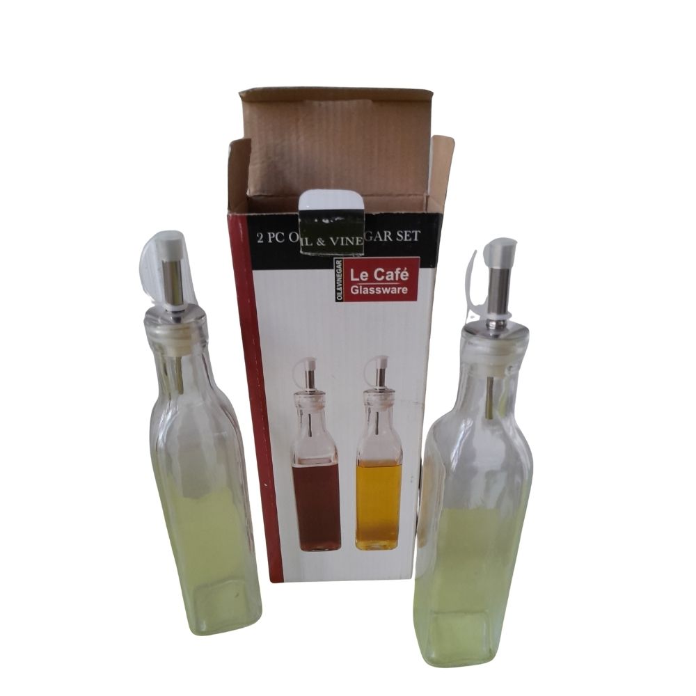 Le Café Glassware Oil & Vinegar Bottle Set (2-Piece)