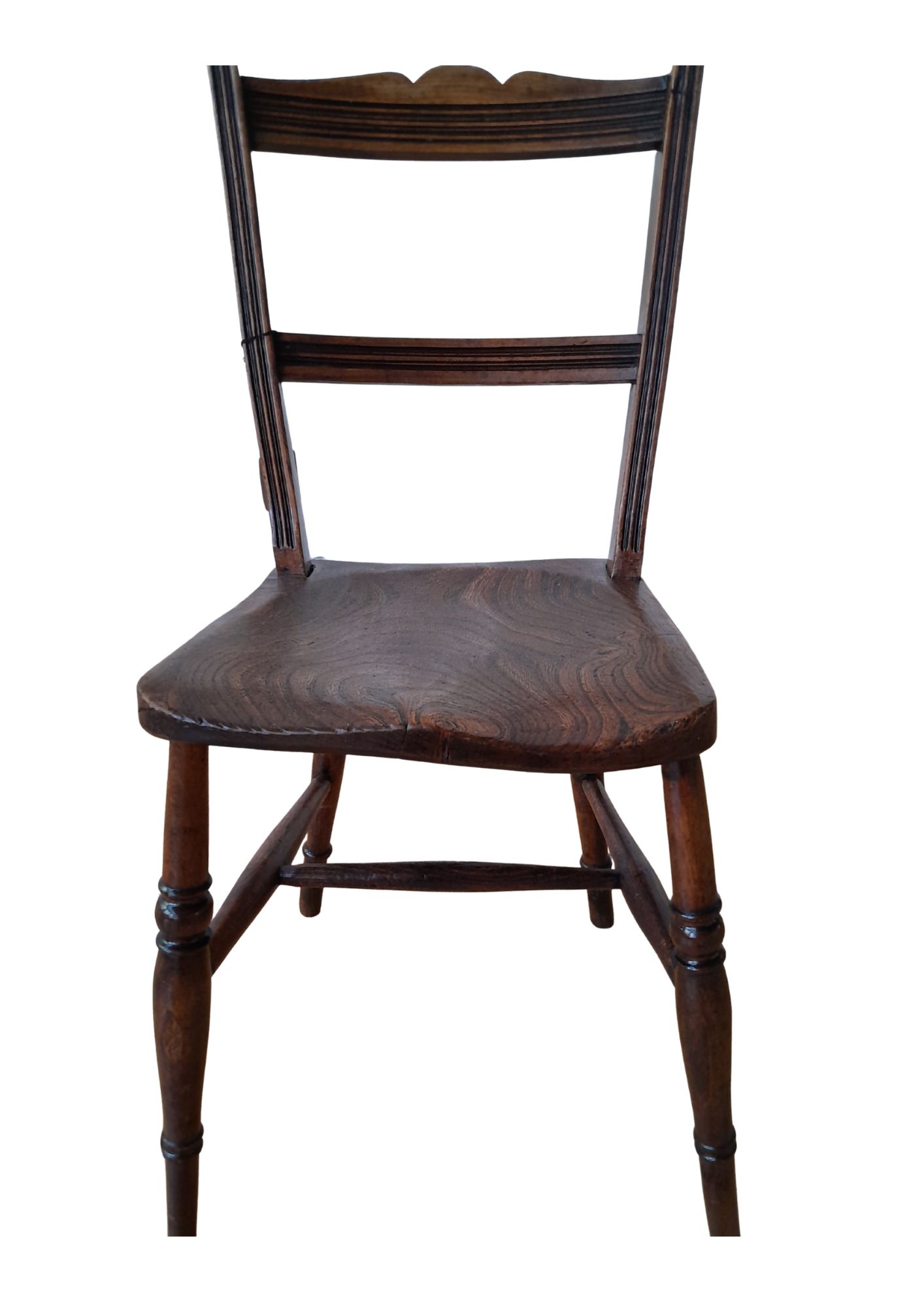 Antique Elm & Ash Country Chair Ã¢â‚¬â€œ Handcrafted with Turned Legs