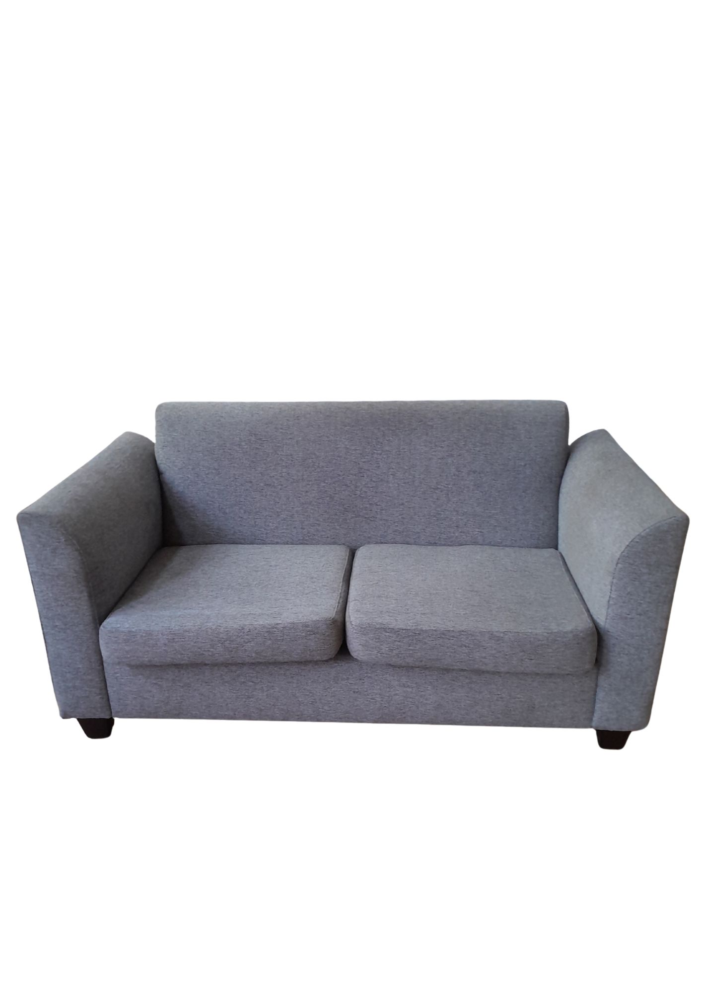 Grey Contemporary Two-Seater Sofa