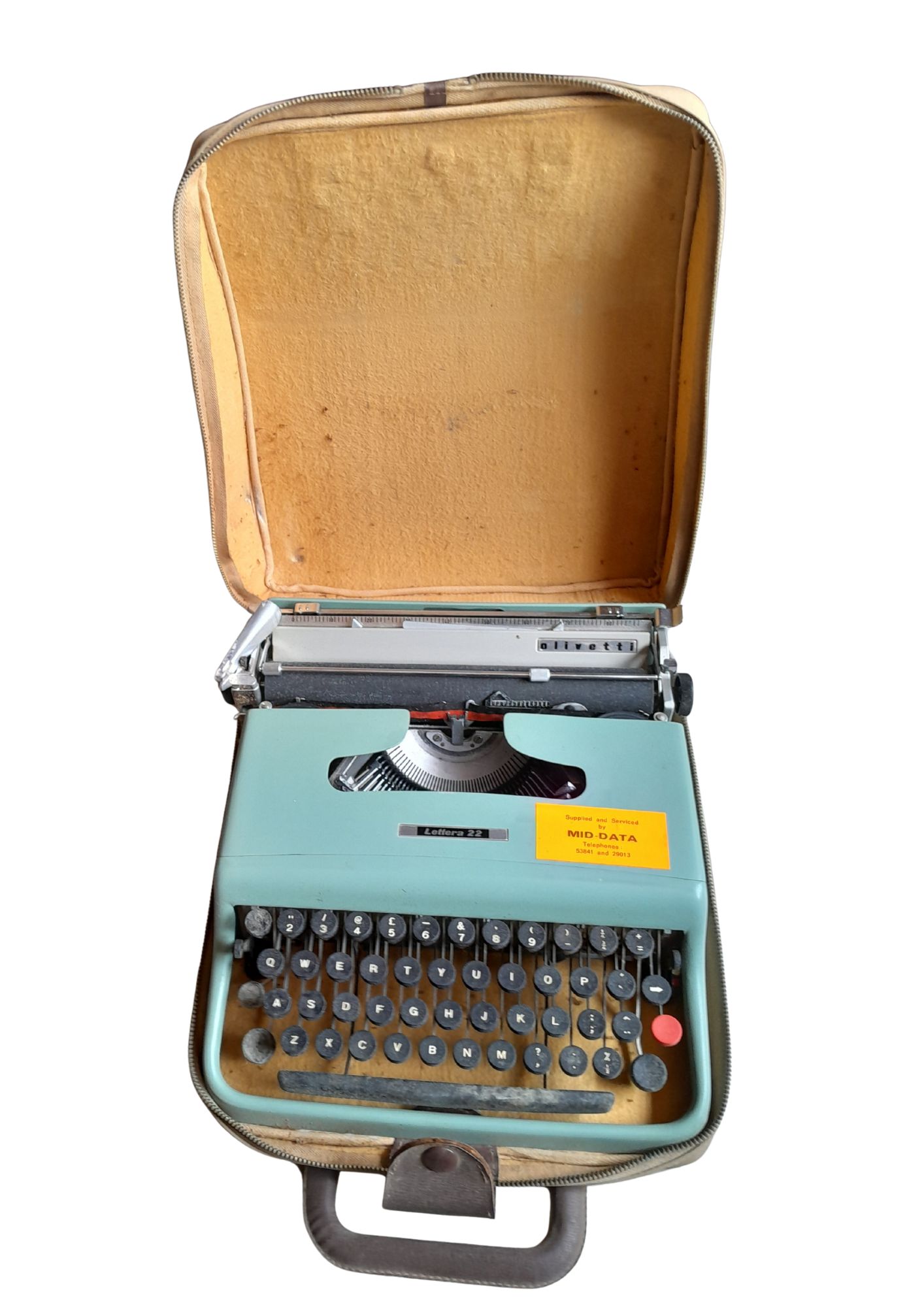 Vintage Olivetti Lettera 22 Portable Typewriter (with original carry case)