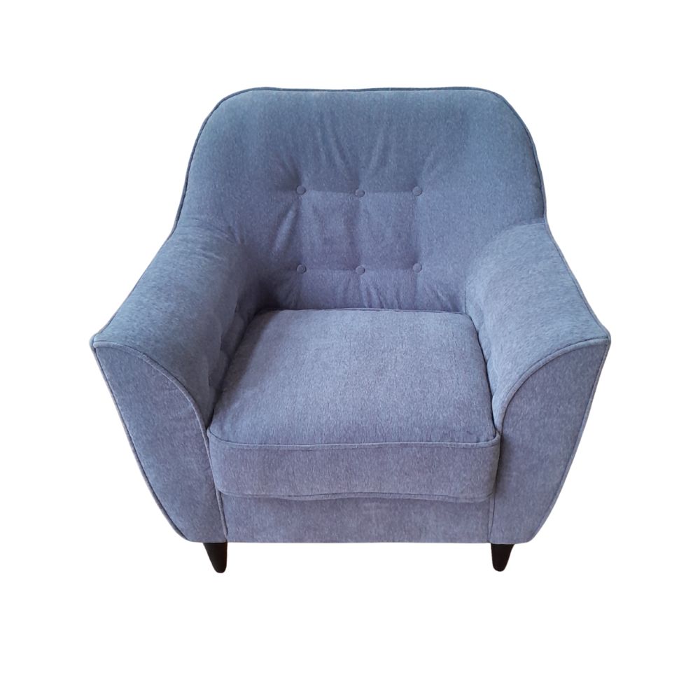Contemporary Grey/Blue Upholstered Armchair