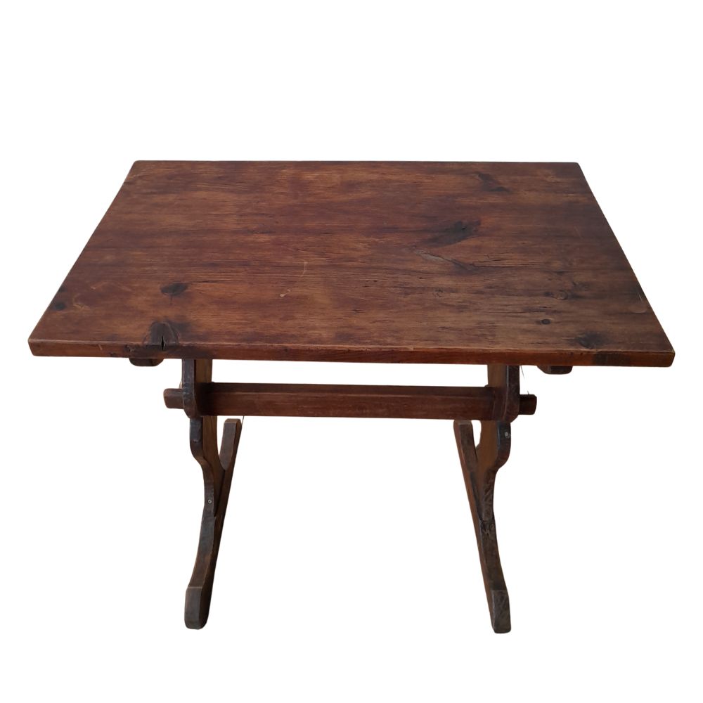 Rustic Handcrafted Solid Wood Small Farmhouse Table