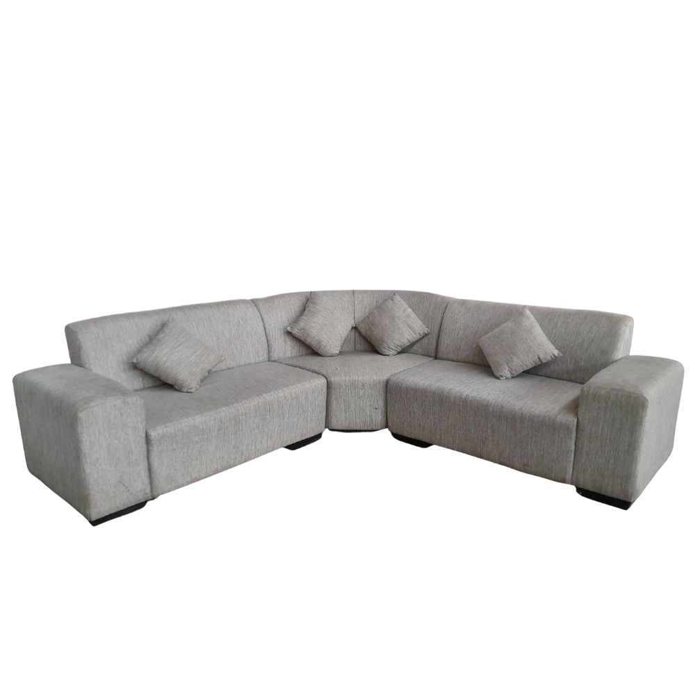 Contemporary Curved Modular Corner Sofa with Scatter Cushions