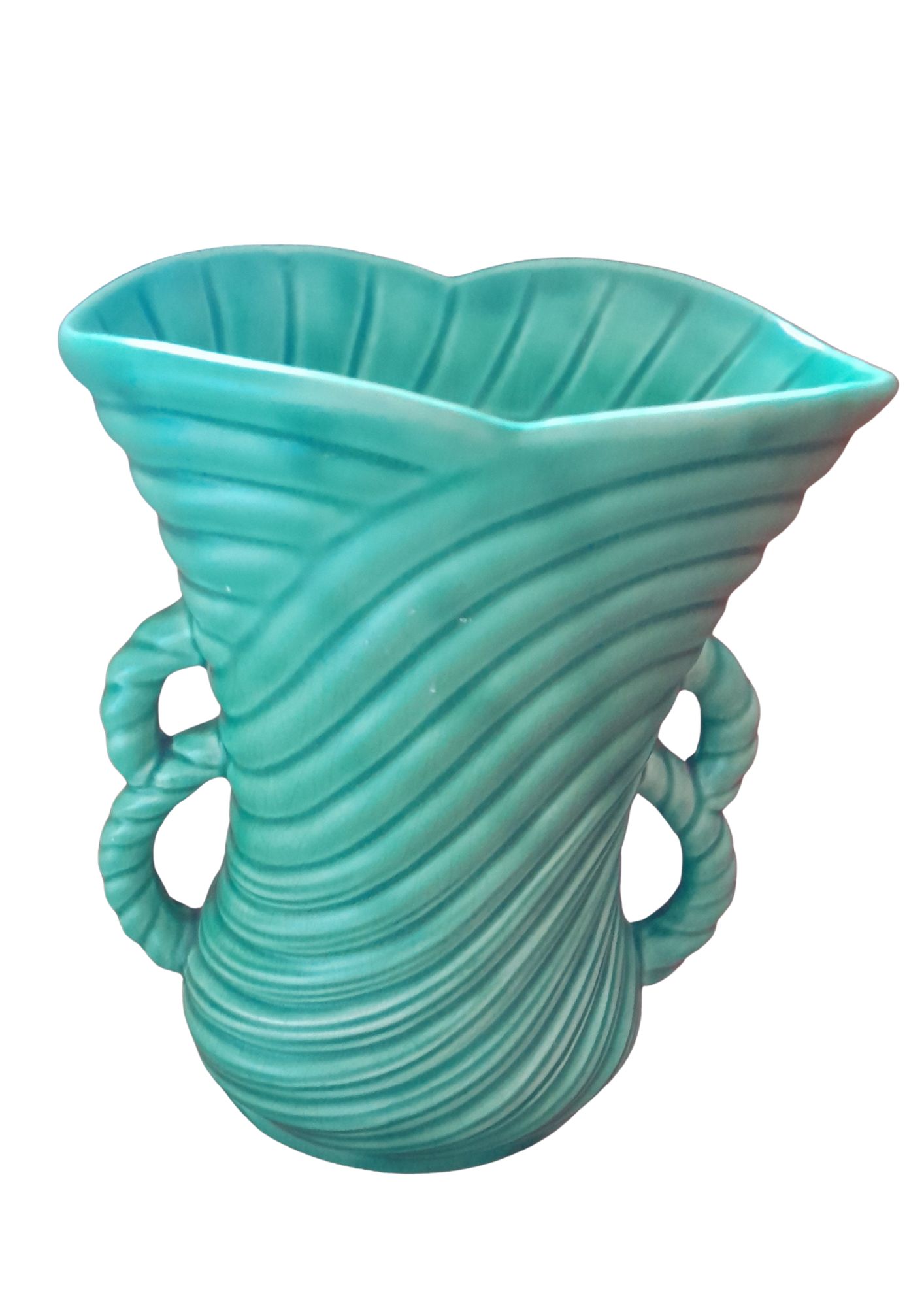 Vintage Turquoise Pottery Vase Ã¢â‚¬â€œ Ã¢â‚¬Å“Made in EnglandÃ¢â‚¬Â (Pattern No. 1307)