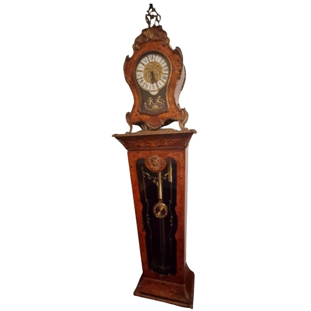 Vintage French-Style Longcase Clock Ã¢â‚¬â€œ Lauris Model with Ornate Inlay and Brass Detail