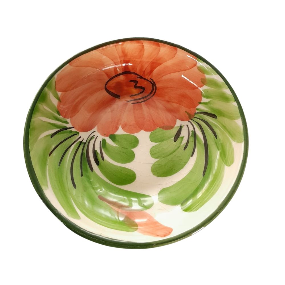 Hand-Painted Ceramic Bowl – Floral Motif